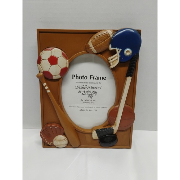 Homco Other - Home Interiors Homco Hanging Tabletop Sports Picture Photo Frame 5x7 Vintage
